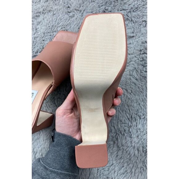 Steve Madden blush pink leather Dedicate platform sandals - Picture 7 of 8